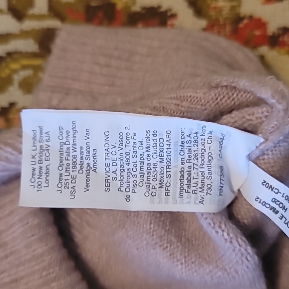 Madewell Tan Ribbed Sweater with Ruffle Yoke - Picture 9 of 10